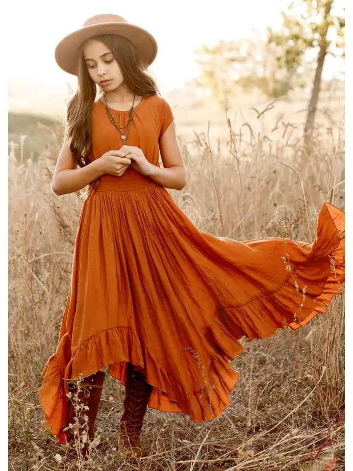 Kid's Briley Dress in Spice