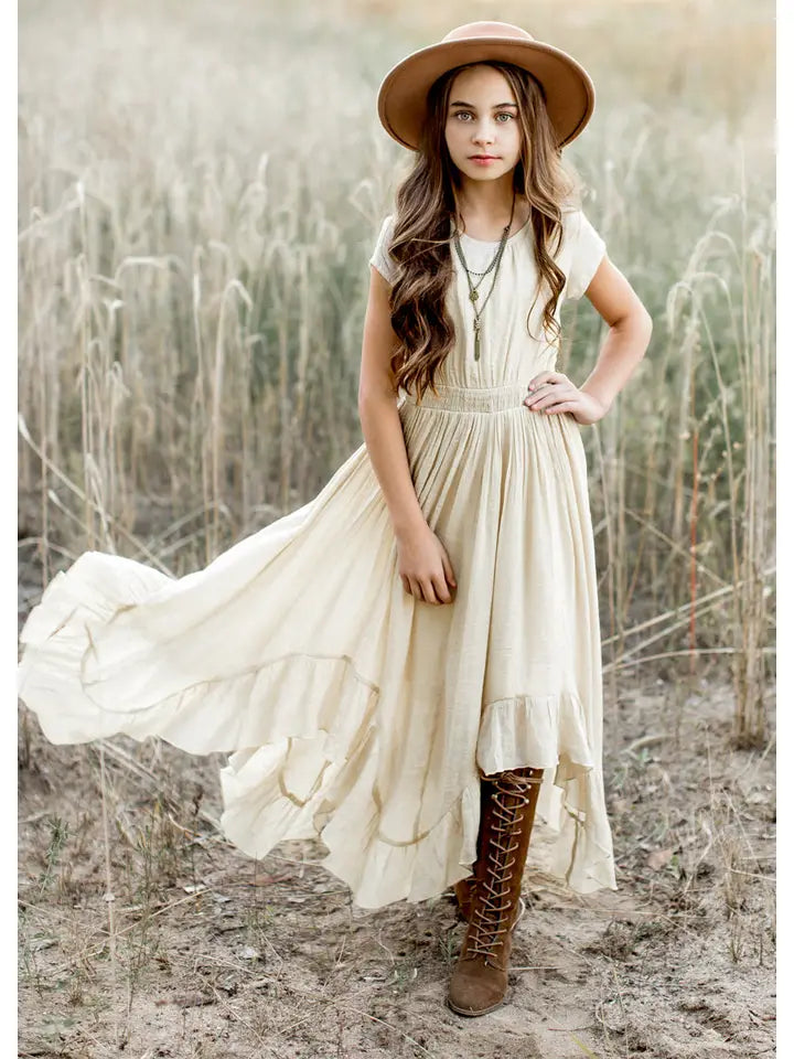 Briley Dress in Ecru