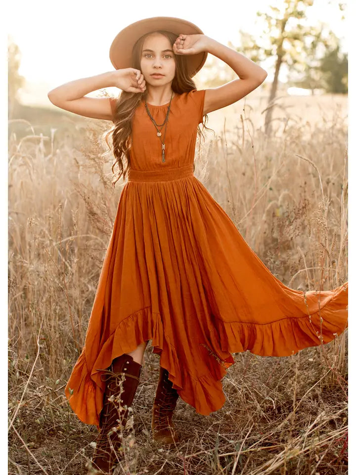 Kid's Briley Dress in Spice