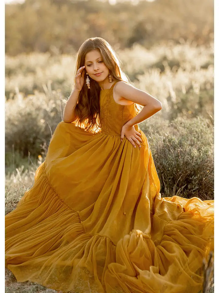 Maia Impact Dress in Tarnished Gold