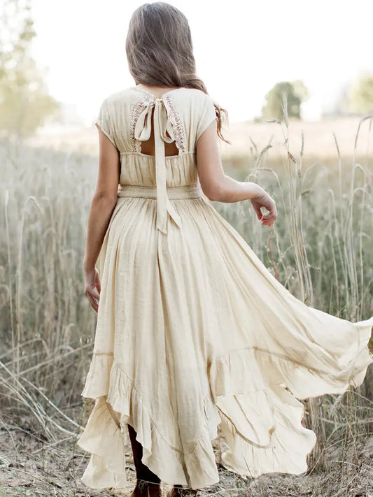 Briley Dress in Ecru