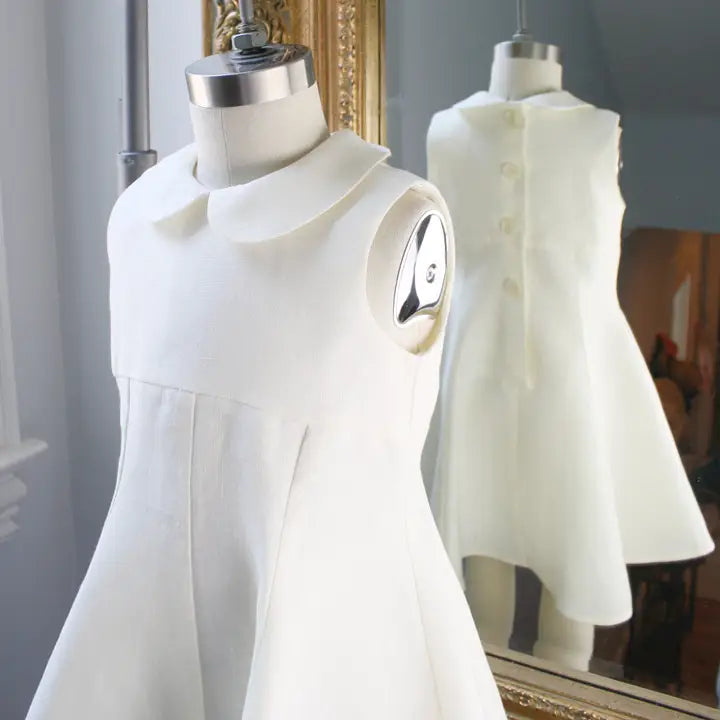 Ivory Linen Party Dress