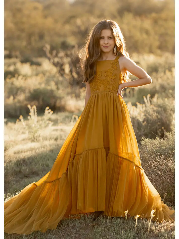 Maia Impact Dress in Tarnished Gold