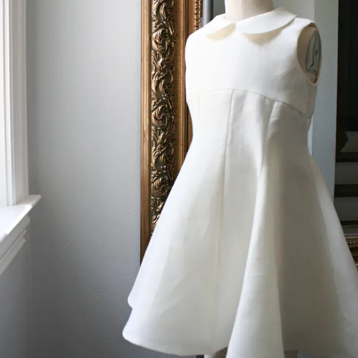 Ivory Linen Party Dress