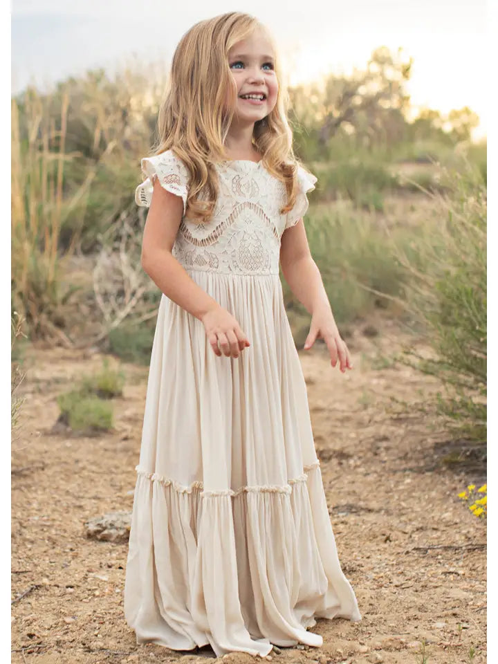 Macy Dress in Cream - Toddler