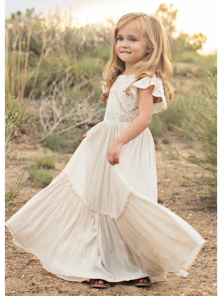 Macy Dress in Cream - Toddler